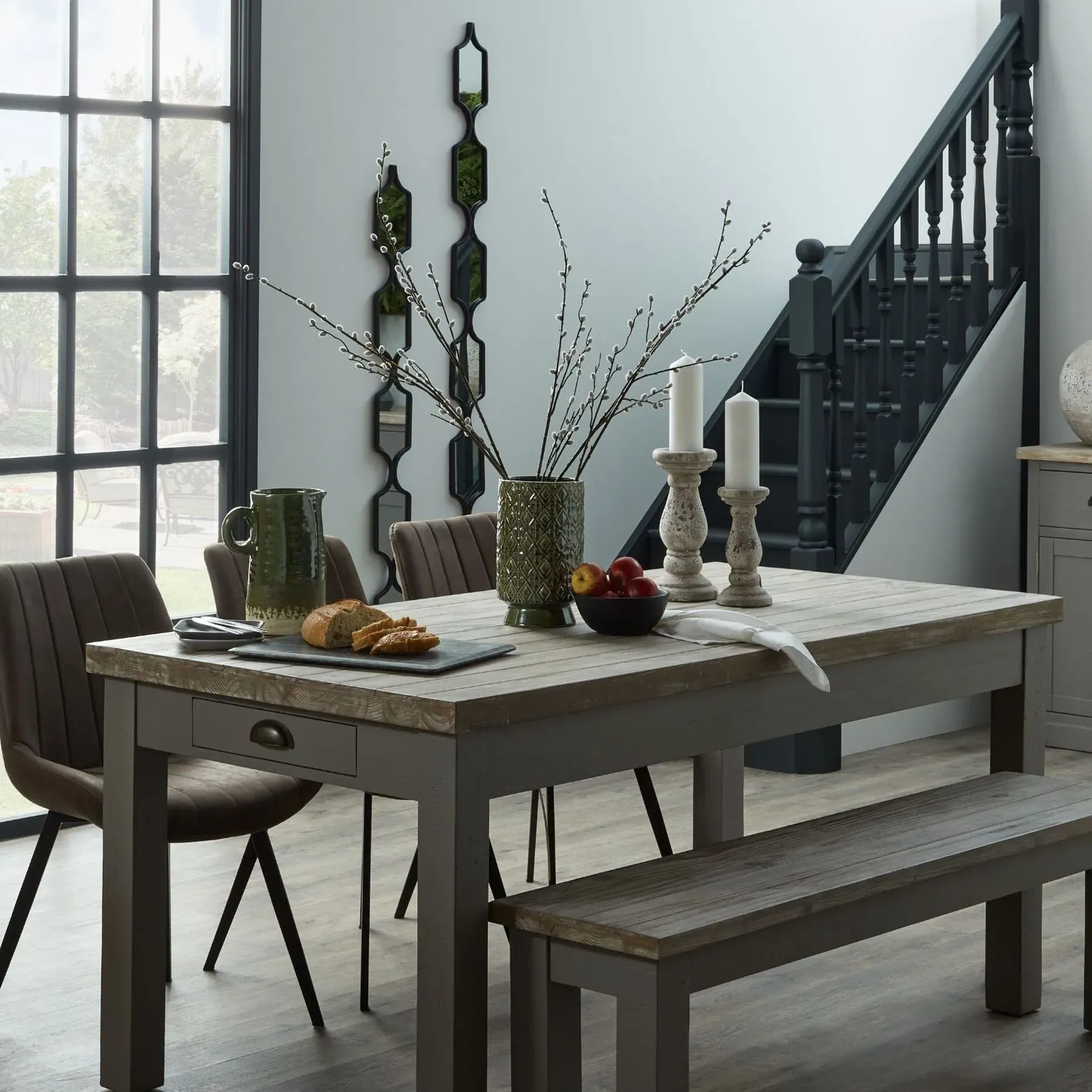 Olive Jug with Artistic Shape - Green, Ceramic