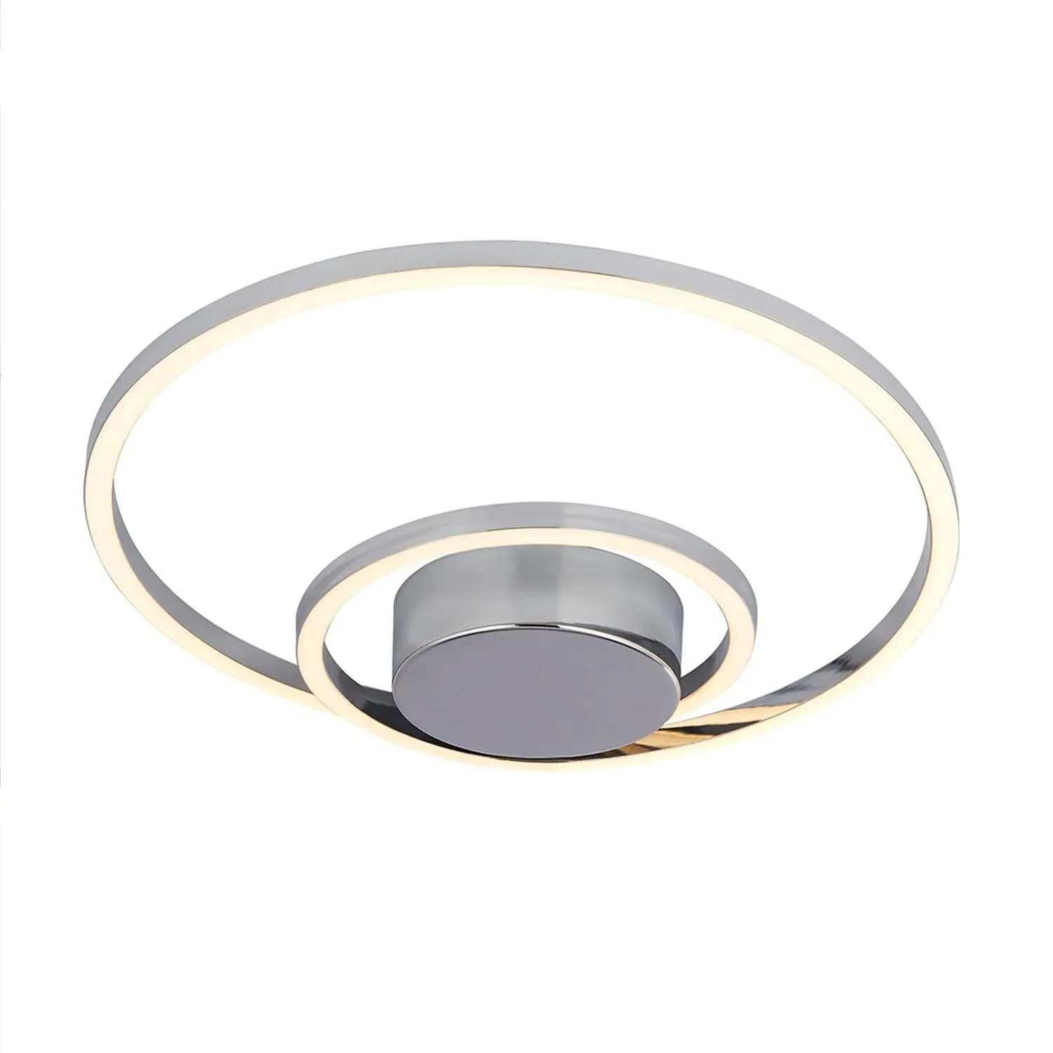 Orbit Glow Chrome LED Ceiling Flush Light - Silver product