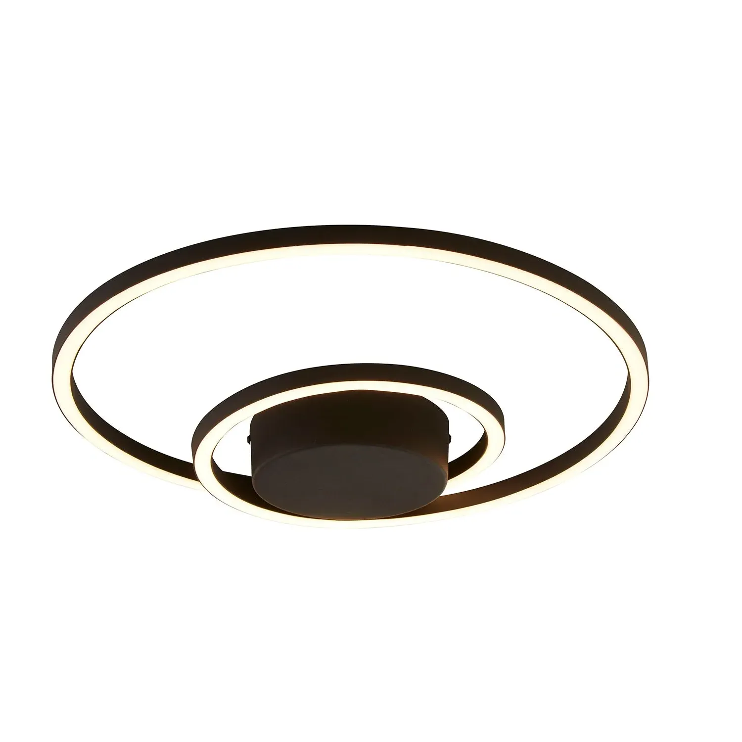 Orbit Glow Spiral LED Ceiling Flush Light - Black by Julian Charles