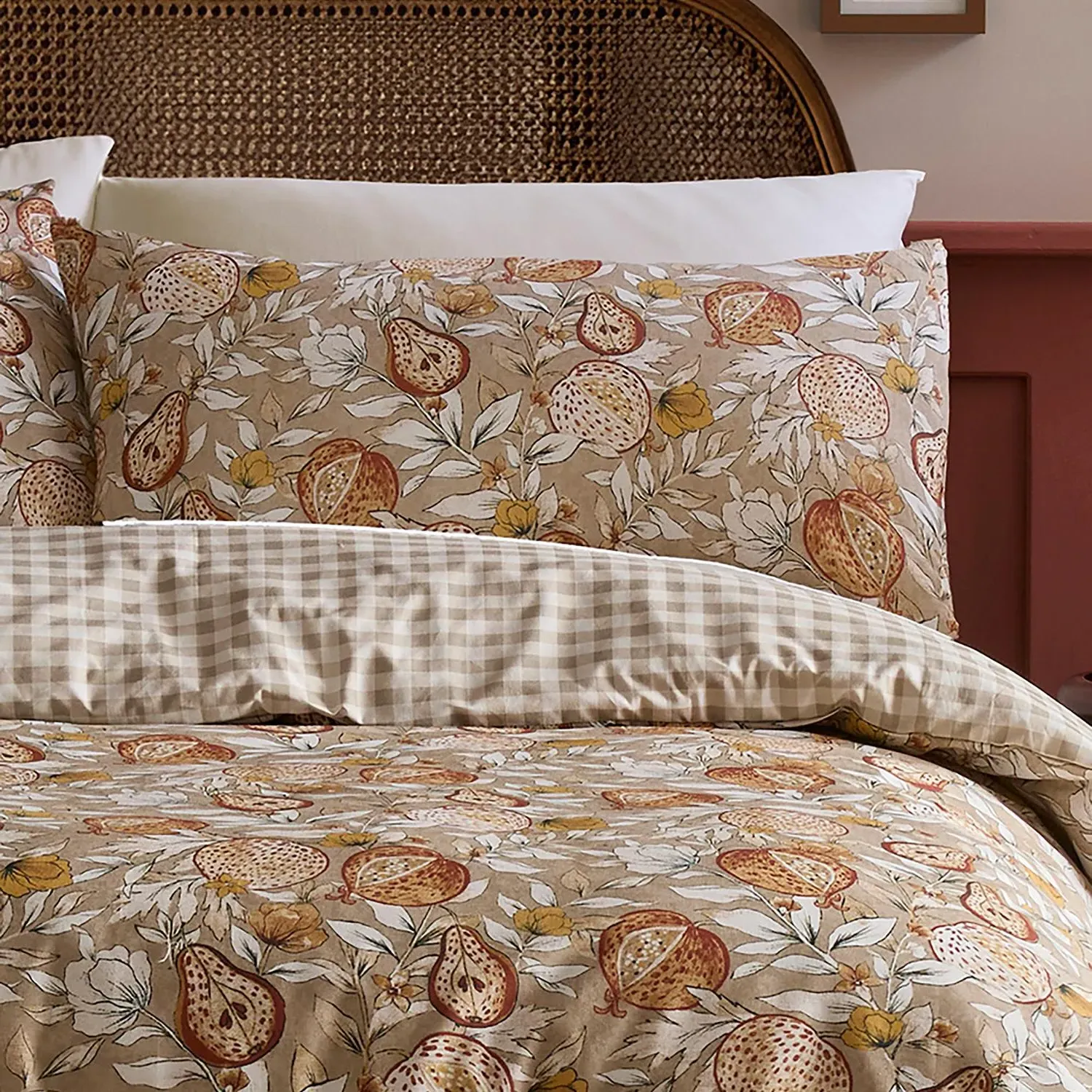 Orchard Pears Double Reversible Duvet Set - Natural by Julian Charles, image 2