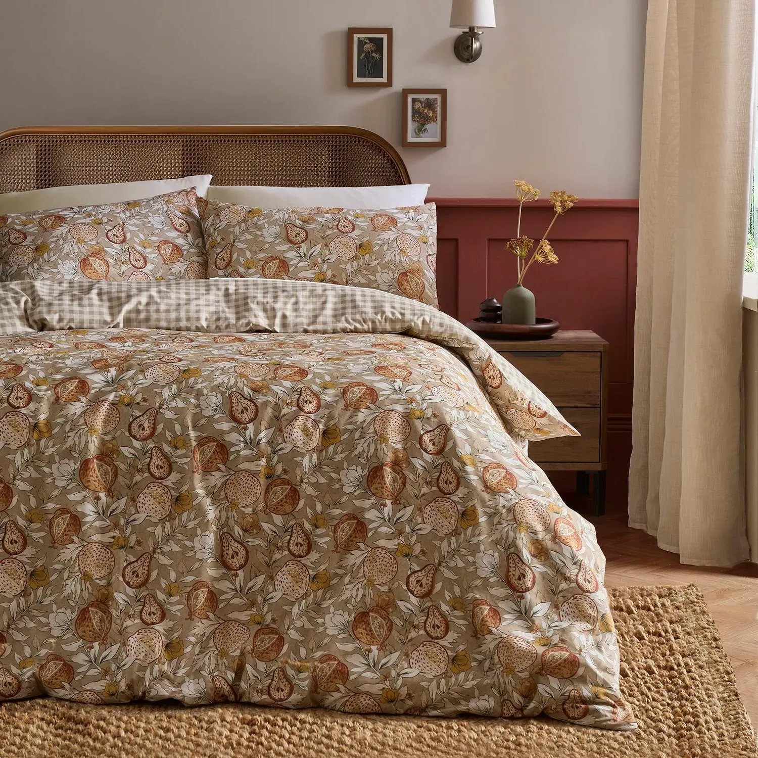 Orchard Pears Single Reversible Duvet Set - Natural by Julian Charles