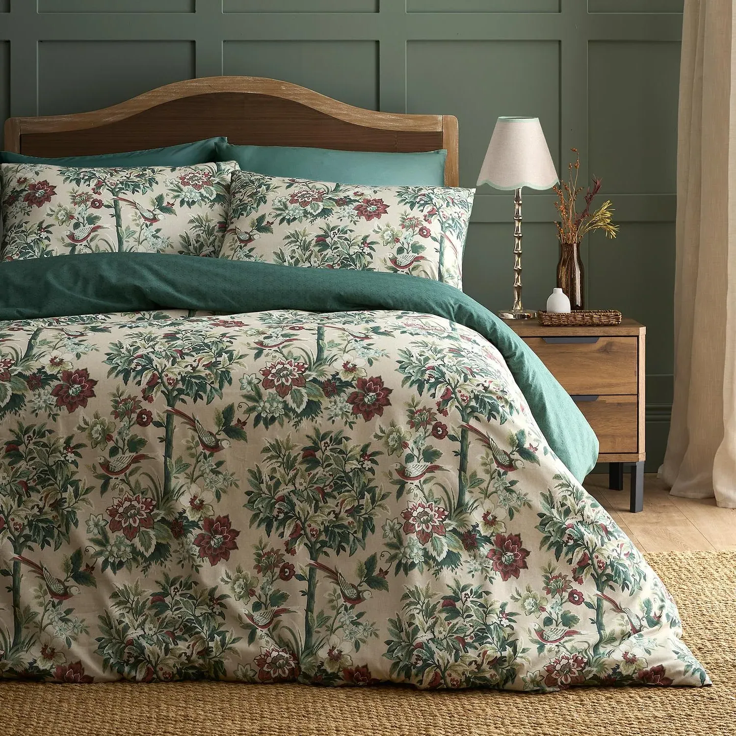 Otillie Tapestry Single Reversible Duvet Set - Natural, Polycotton product