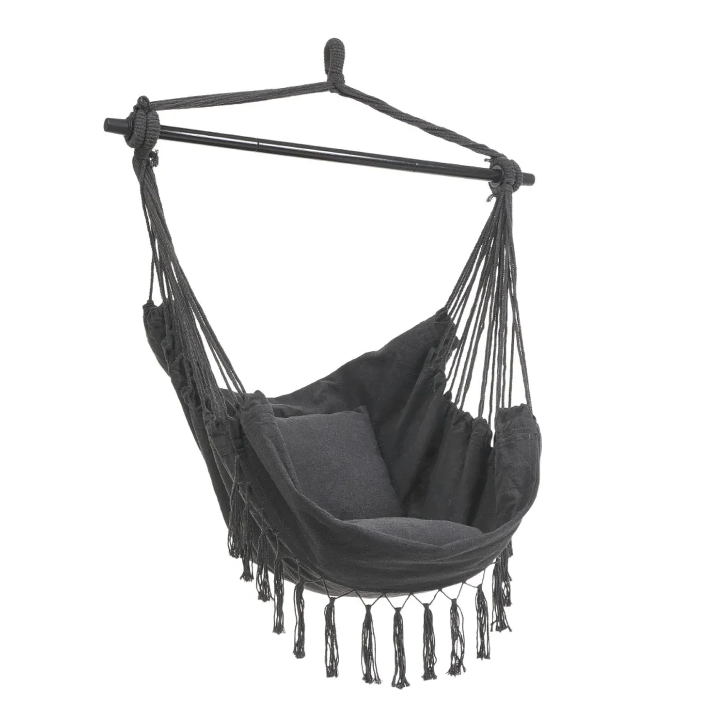 Outdoor Hammock Chair with Cushion - Dark Grey by Julian Charles