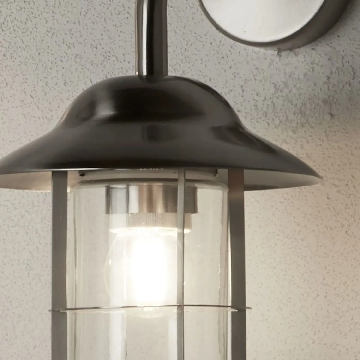 Outdoor Pendant Wall Light - Silver, Glass image