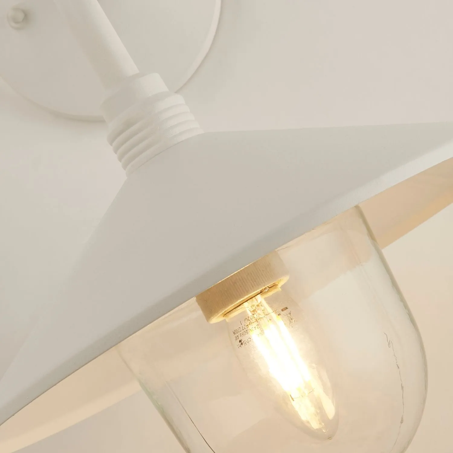 Tapered Wall Light - White, Weather Resistant alternate view