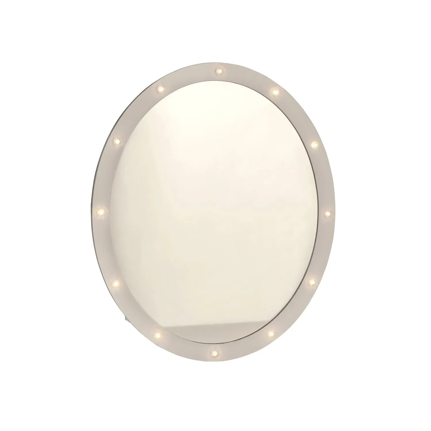 Oval LED Wall Mirror - White