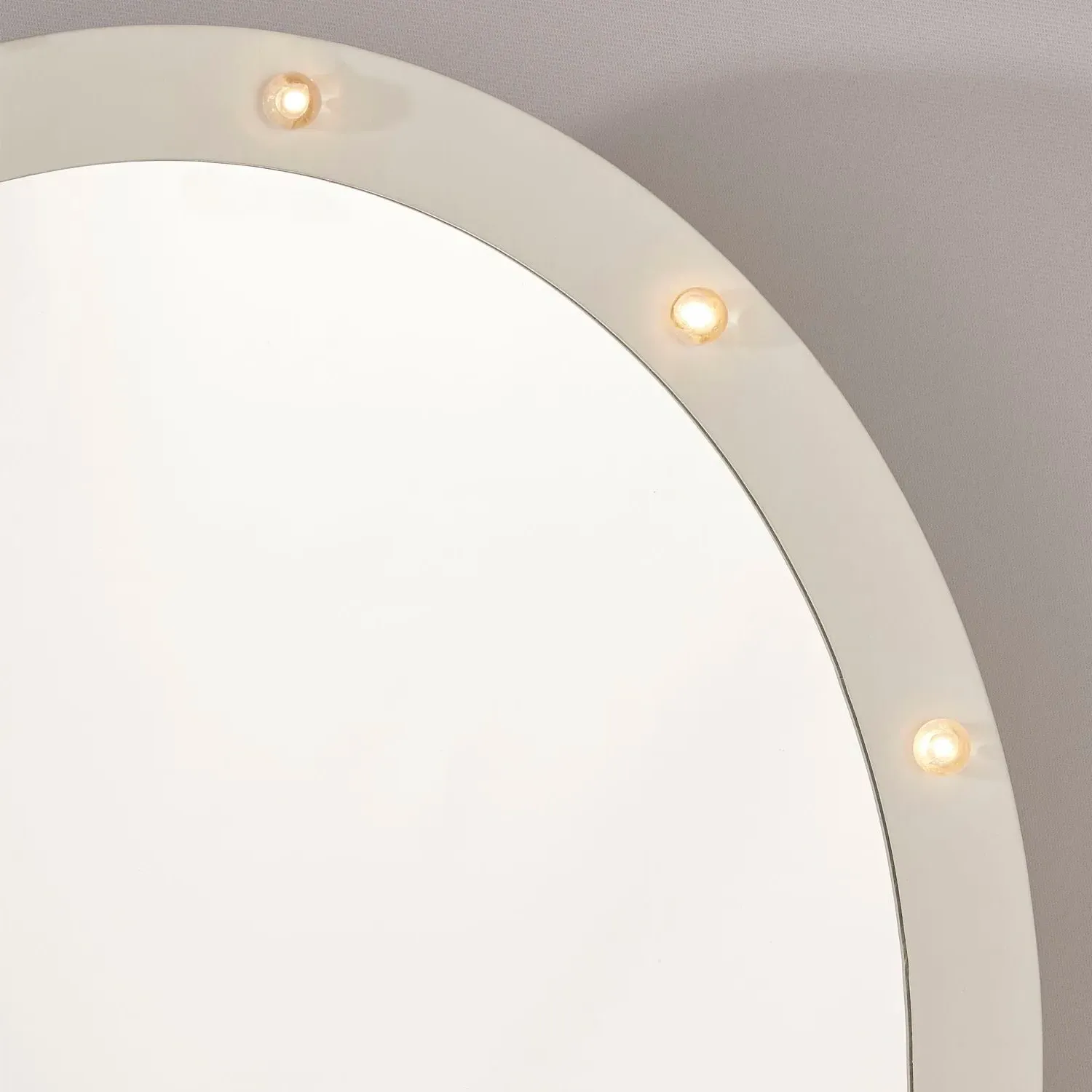 Oval LED Wall Mirror - White image