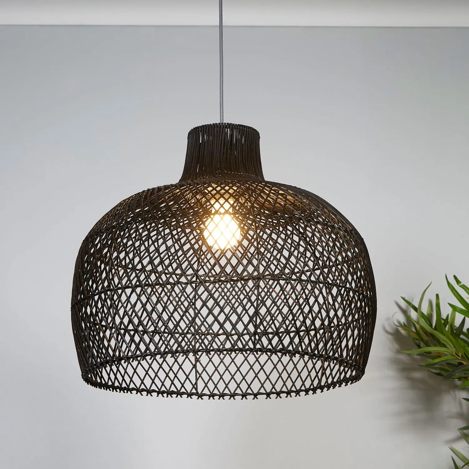 Oversize Woven Easy Fit Light Shade - Black, Bamboo