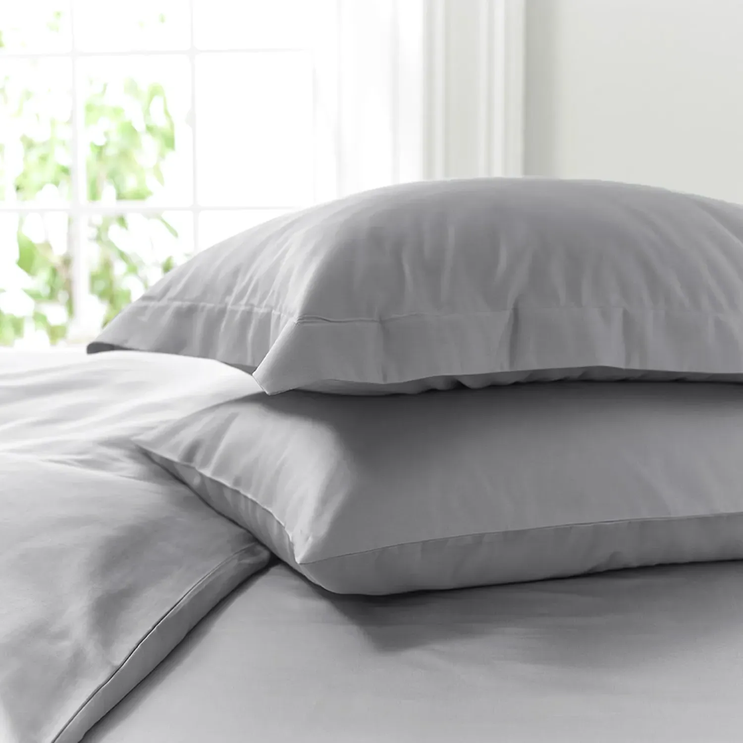Oxford Pillowcase 800TC - Grey, Cotton