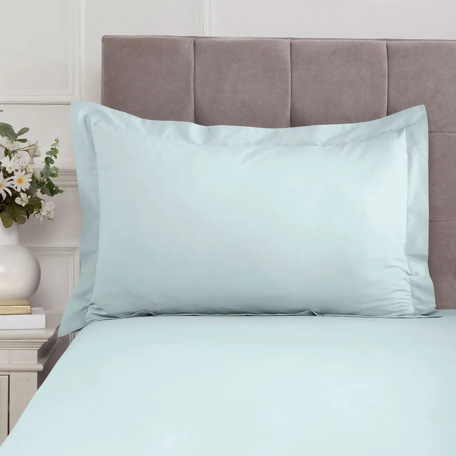 Oxford Pillowcase Pair 180TC - Blue, Cotton image