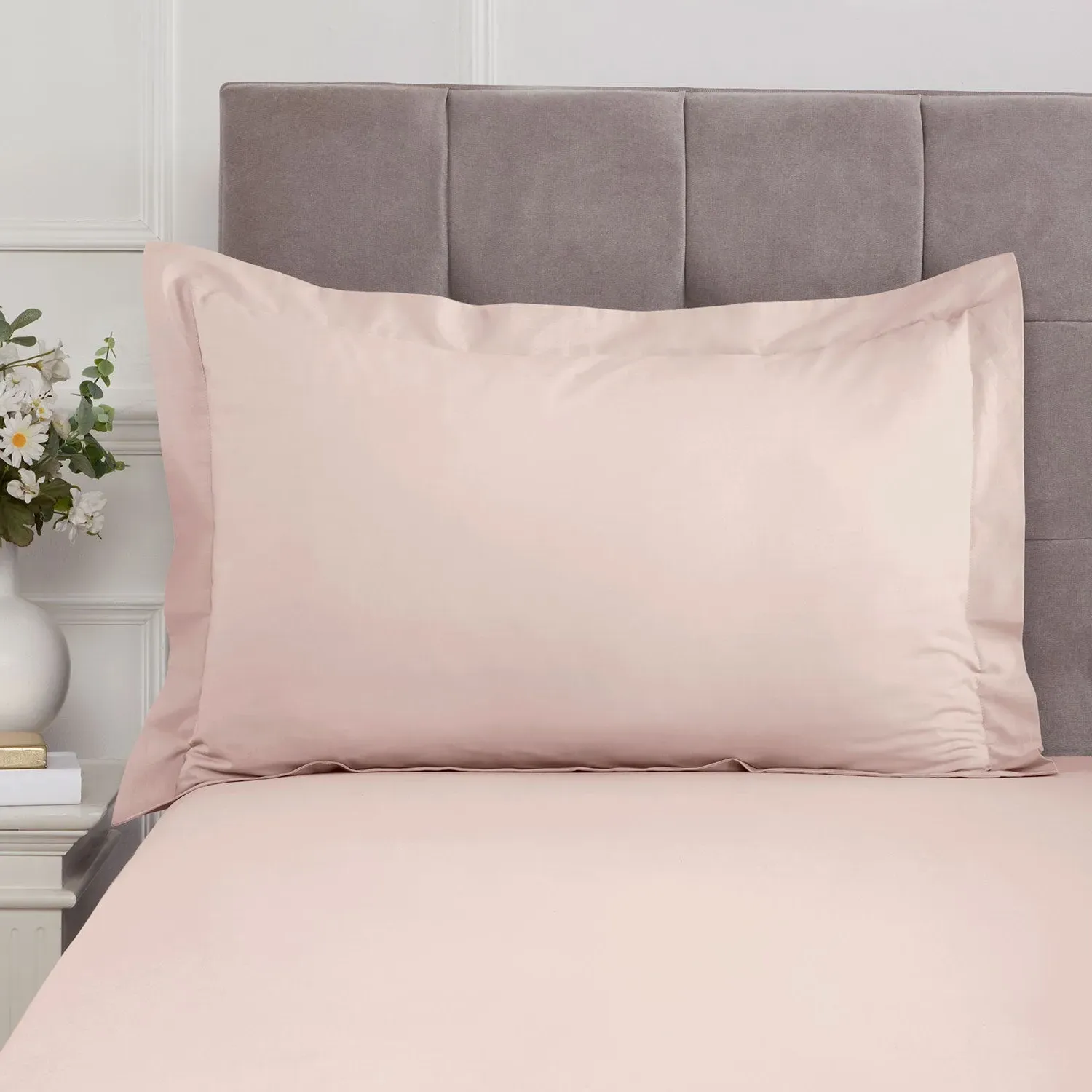 Oxford Pillowcase Pair 180TC - Pink, Cotton