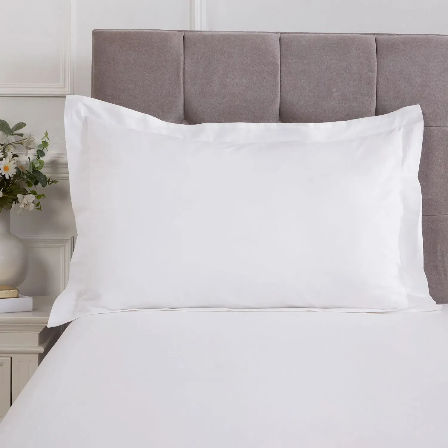 Oxford Pillowcase Pair 180TC - White, Cotton