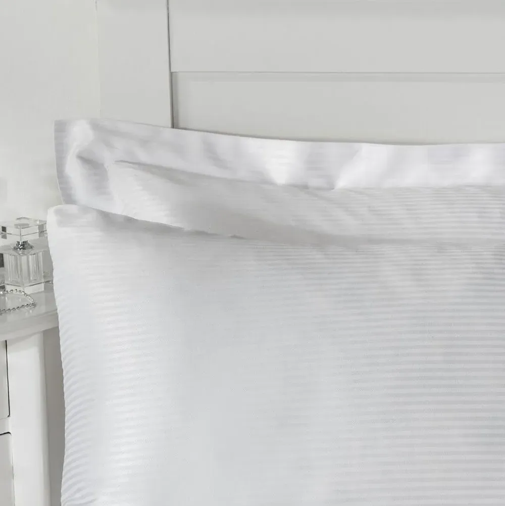 Oxford Pillowcase Pair 300TC - White, Satin