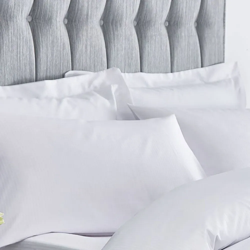 Oxford Pillowcase Pair 300TC - White, Satin