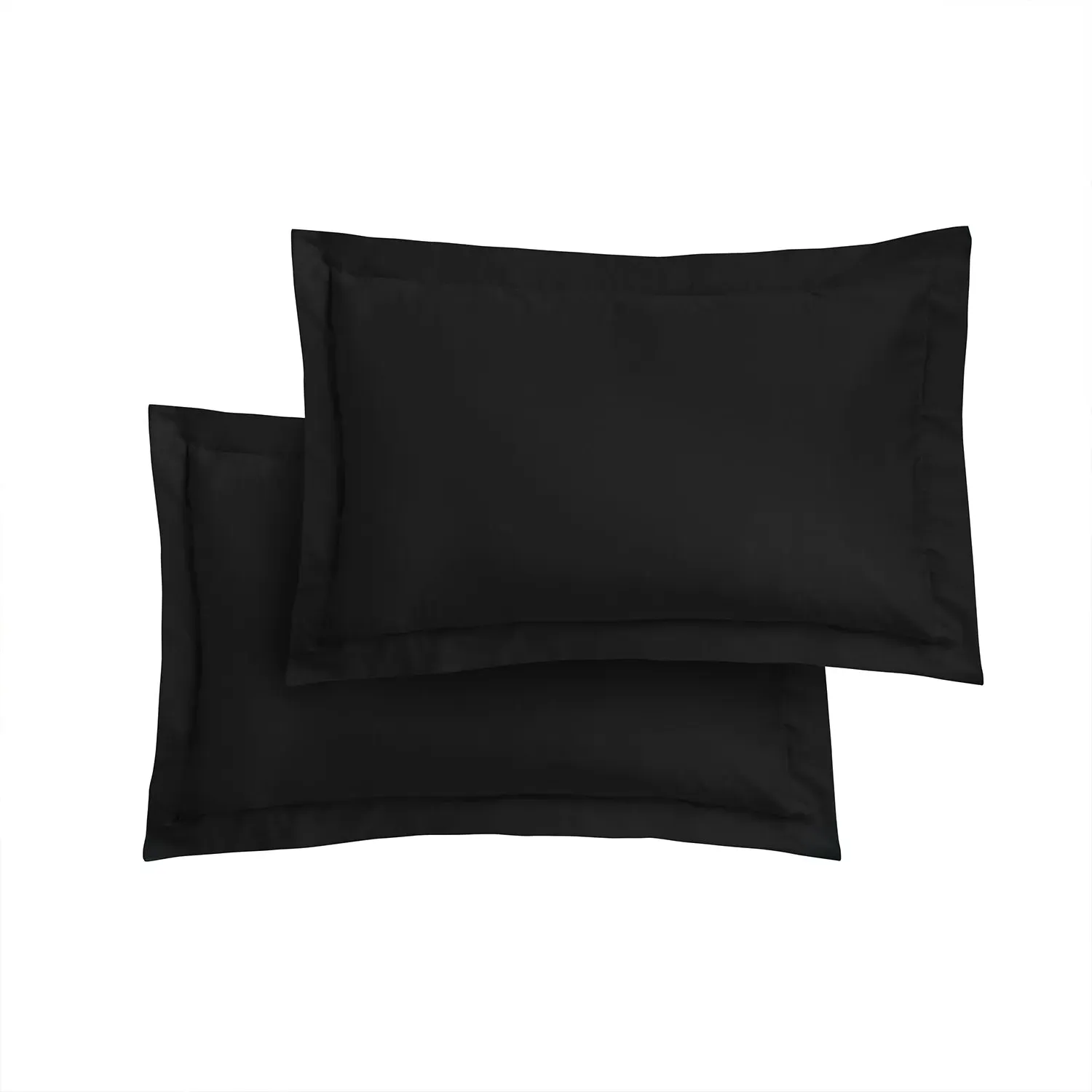 Oxford Pillowcase Pair 400TC - Black, Cotton image