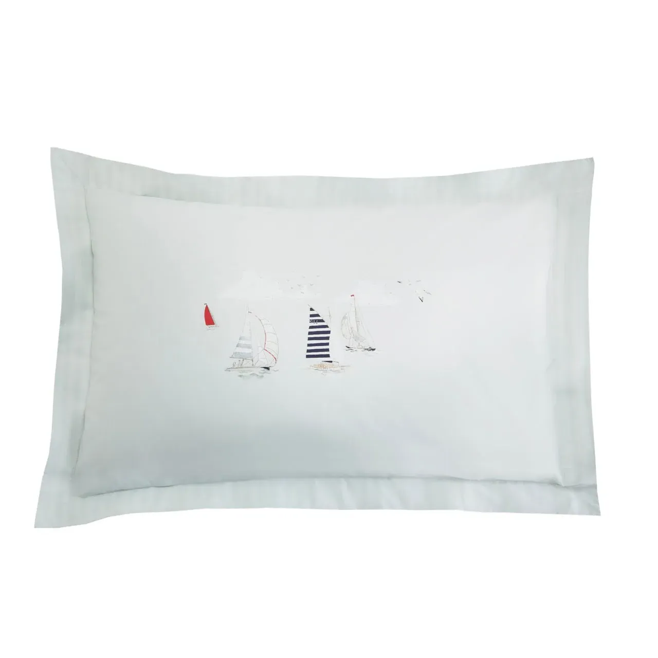 Oxford Pillowcase Pair Coastal - Blue, Cotton