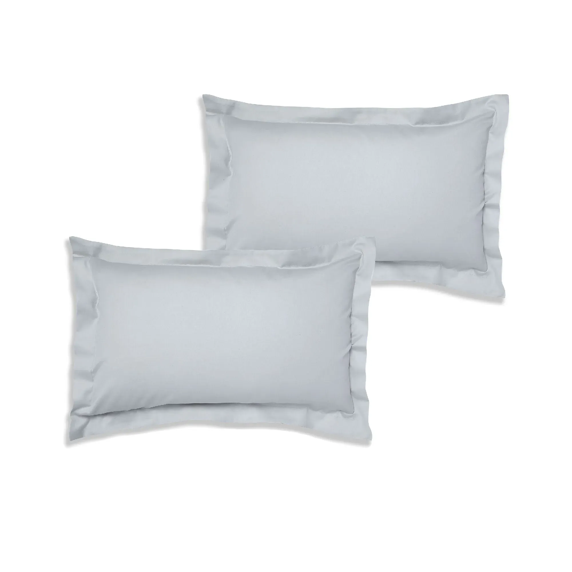 Oxford Pillowcase Pair - Grey, Cotton Percale