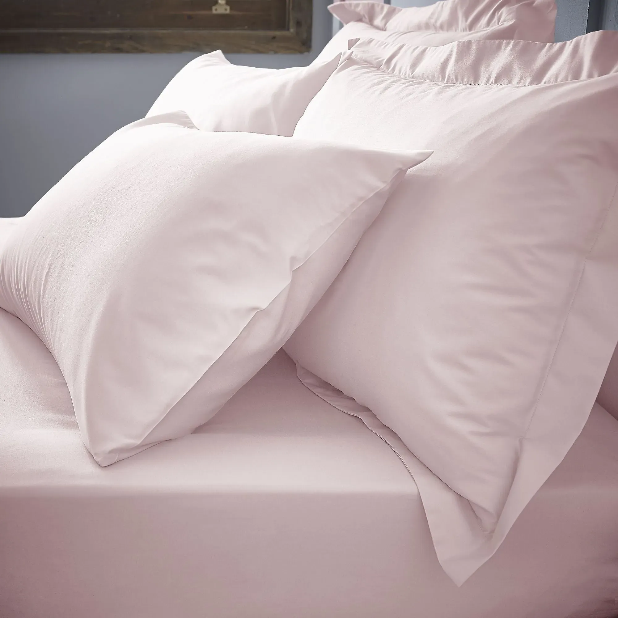 Oxford Pillowcase Pair - Pink, Cotton Percale