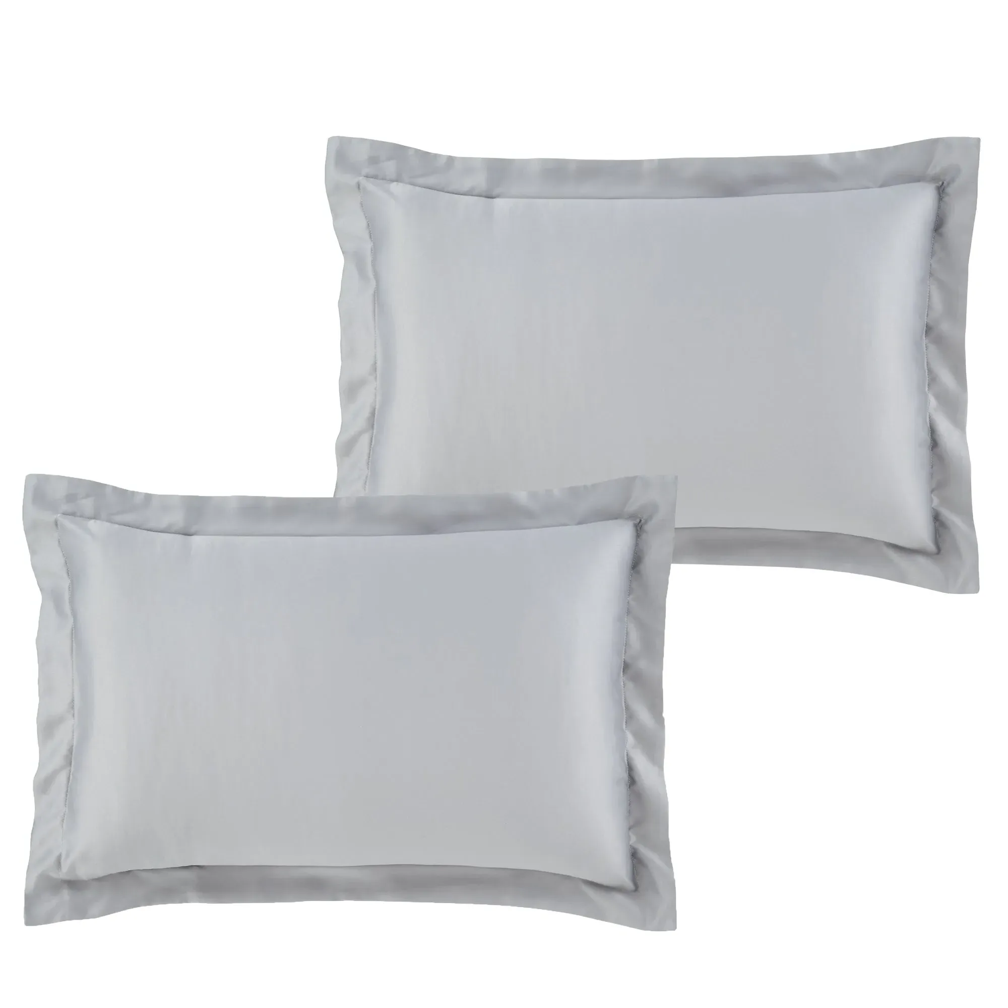 Oxford Pillowcase Pair - Silver, Satin