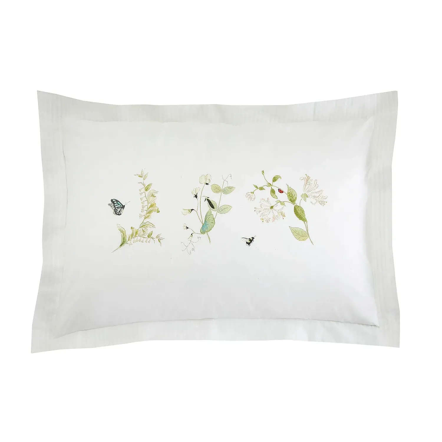 Oxford Pillowcase Pair Wild Floral - Green, Cotton