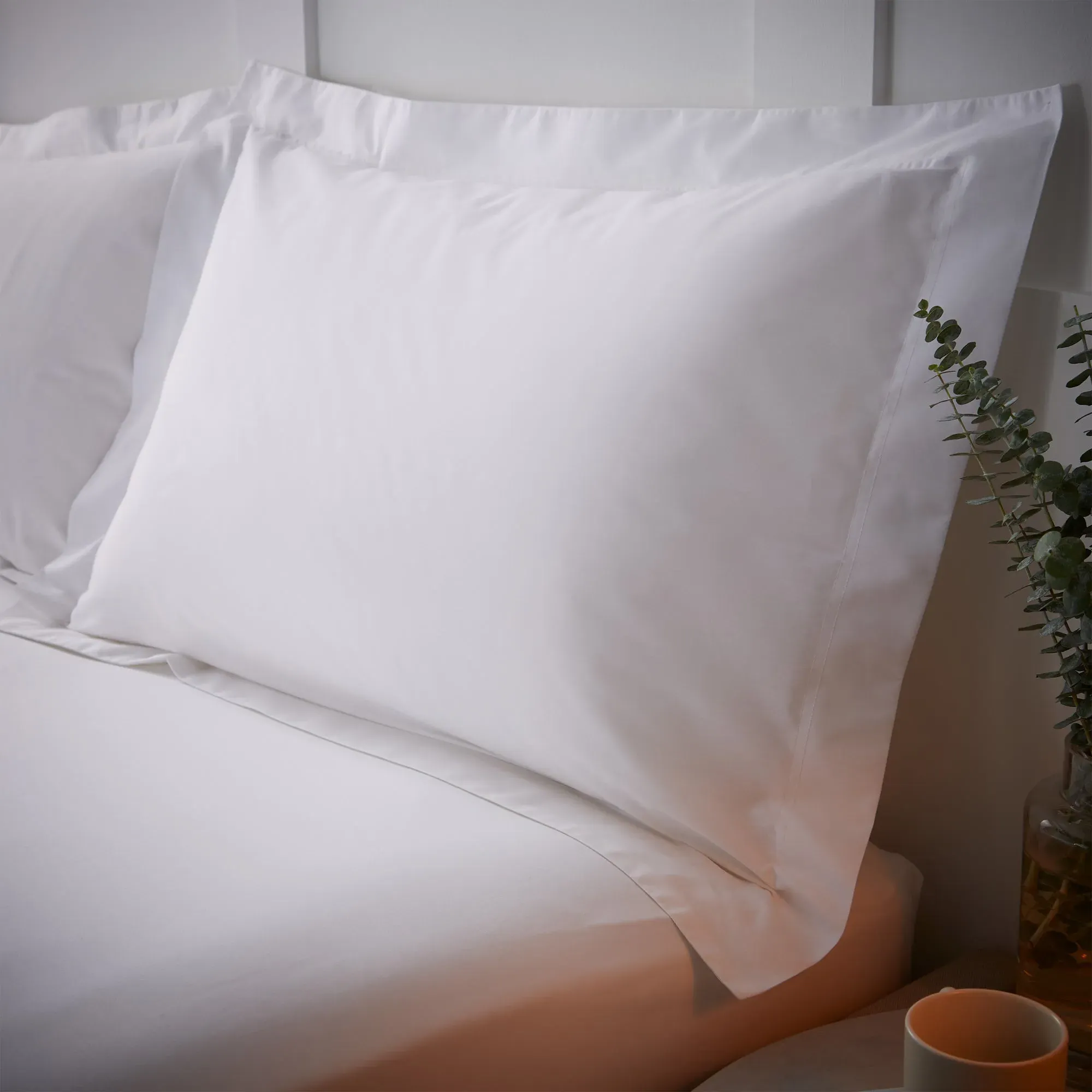 Oxford Pillowcase - White, Cotton TENCEL Blend