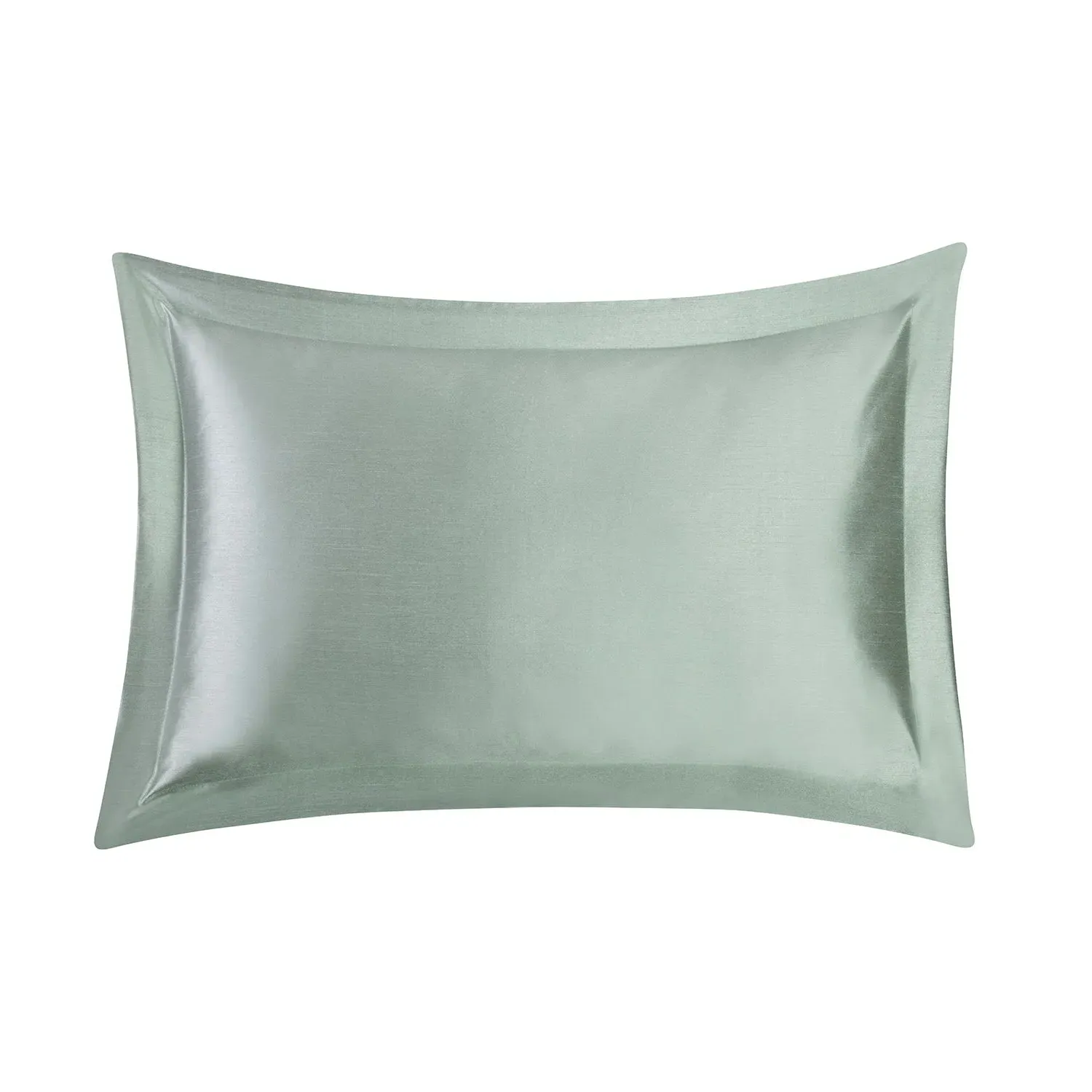 Oxford Pillowcases Pair - Green, Faux Silk