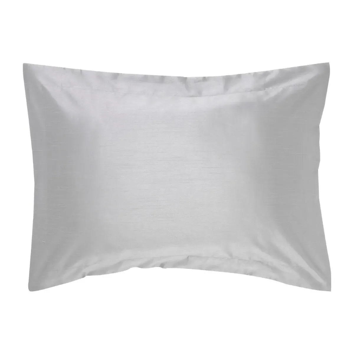 Oxford Pillowcases Pair - Silver, Faux Silk