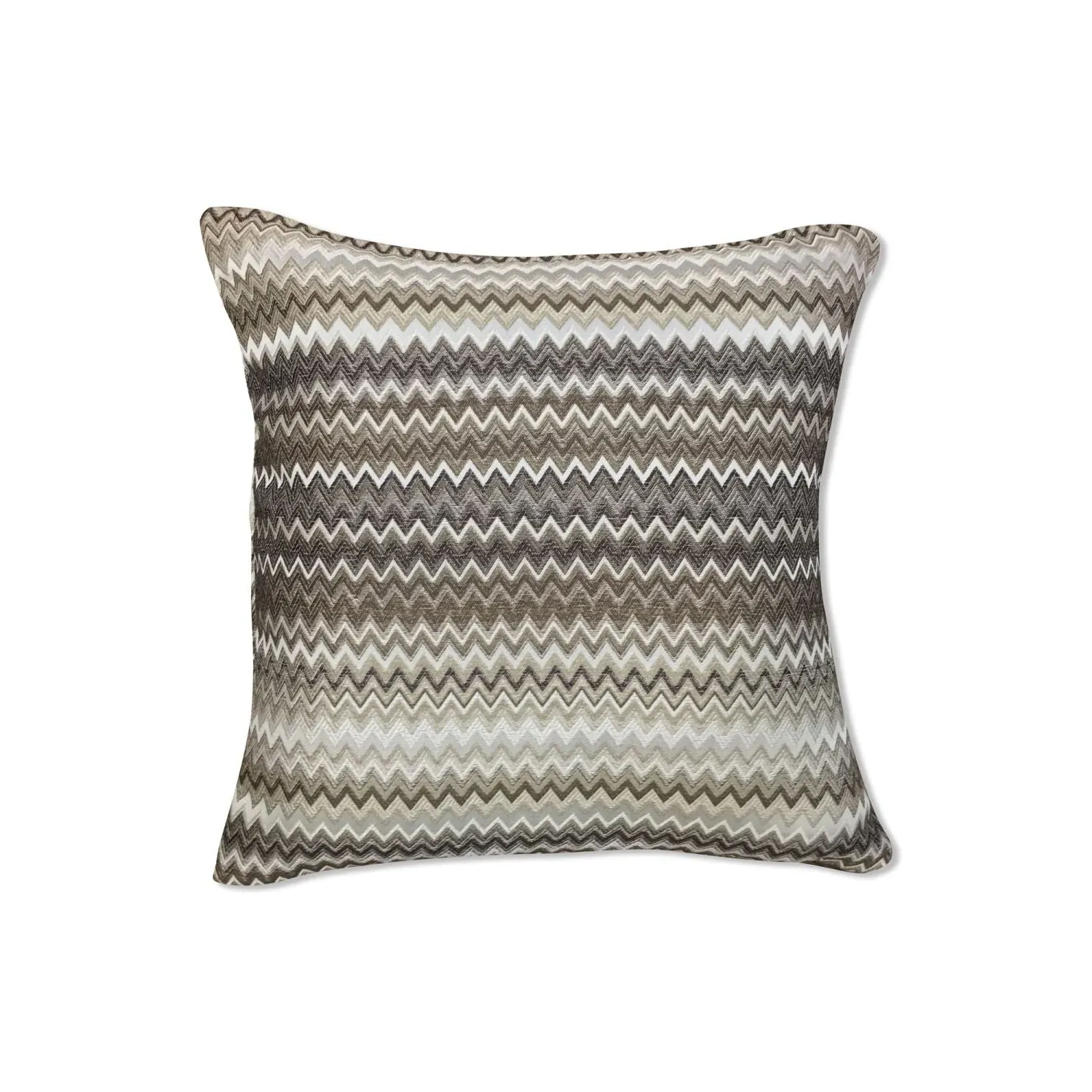 Pair Cushion Covers Geometric - Beige, Jacquard