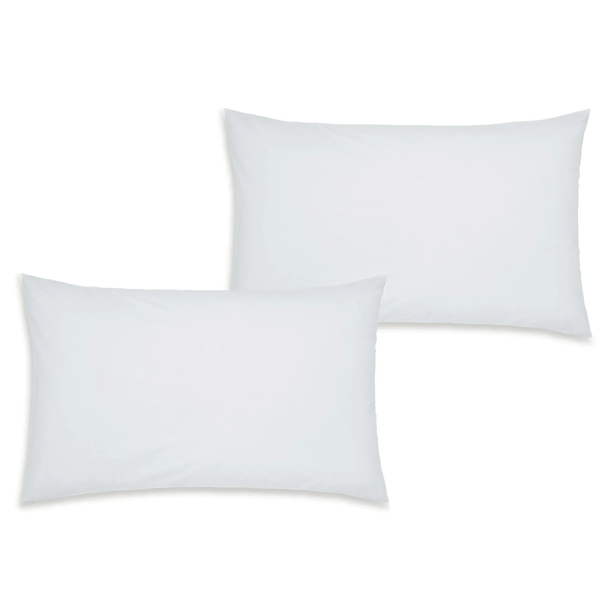 Pair Housewife Pillowcases Easy Iron - White, Percale