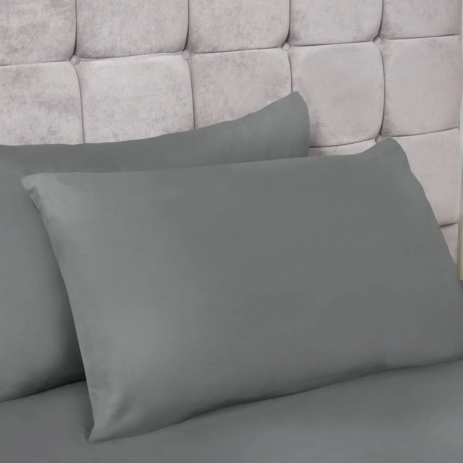 Pair Housewife Pillowcases - Grey
