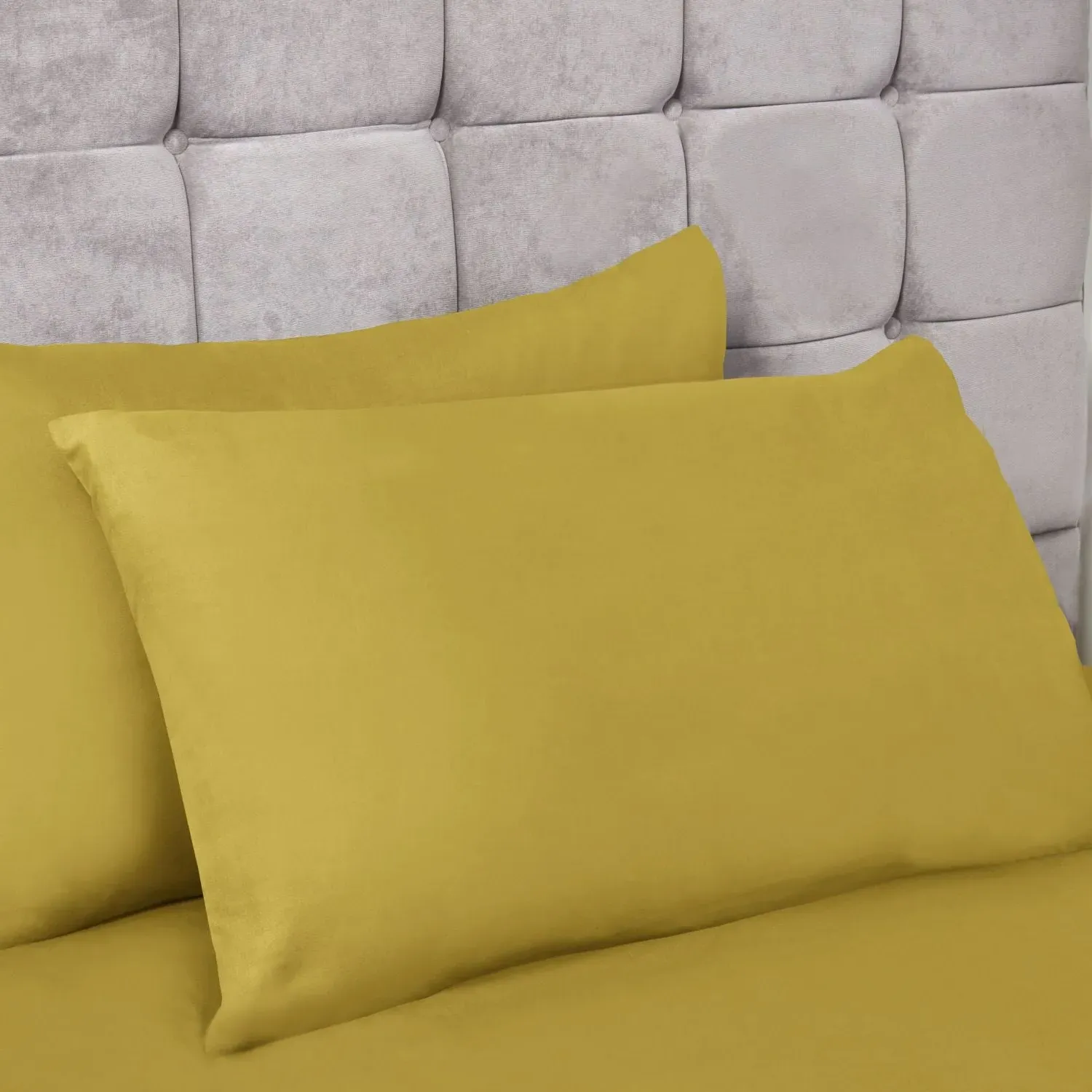 Pair Housewife Pillowcases - Yellow