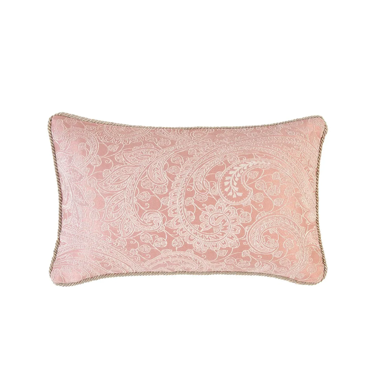 Paisley Blush Boudoir Cushion - Pink, Cotton product