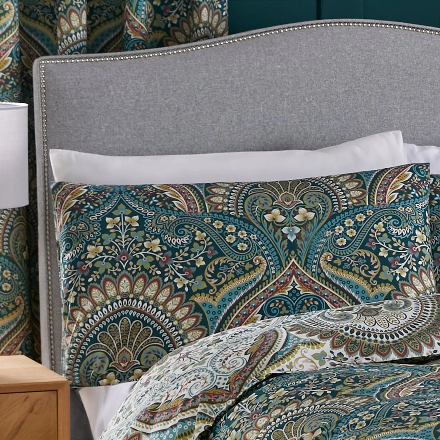 Single Reversible Duvet Set - Teal alternate view