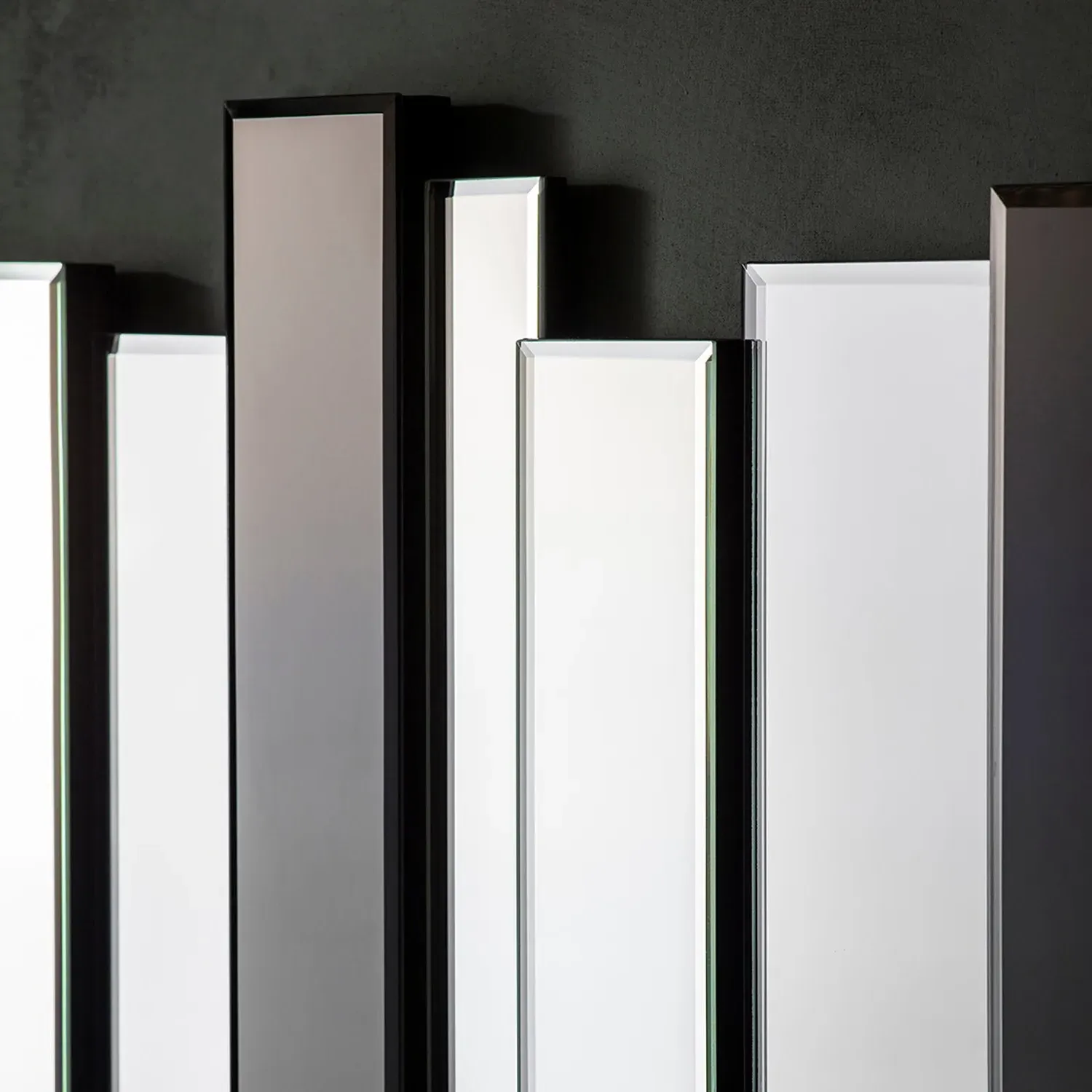 Panelled Wall Mirror - Grey