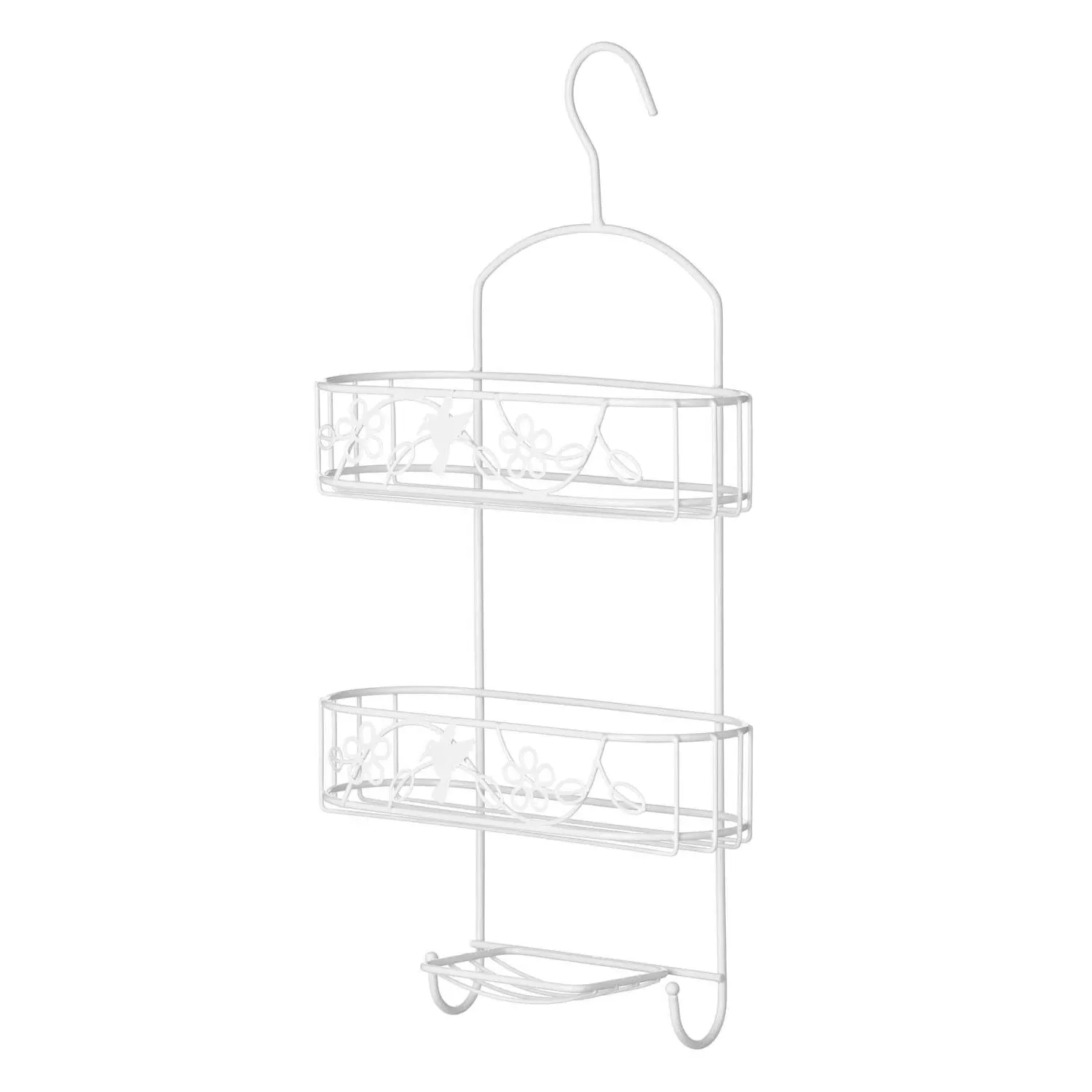 Paradise 2-Tier Shower Caddy with Soap Dish - White, Metal product