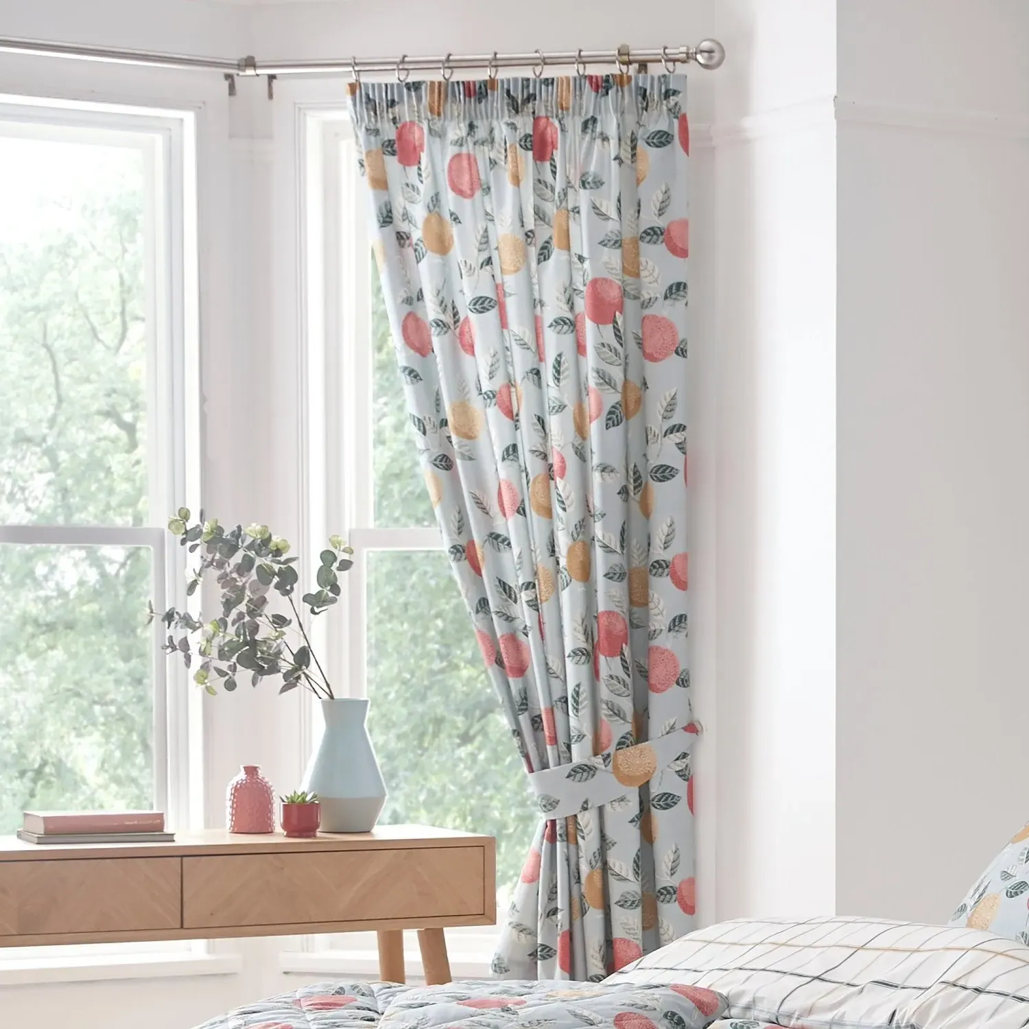 Pencil Pleat Curtains - Green