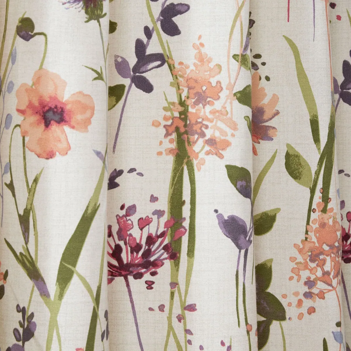 Pencil Pleat Curtains Lined - Multi, Cotton