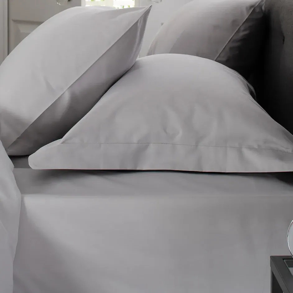 Peninsula Grey Cotton Sateen 1000TC Oxford Pillowcase by Julian Charles