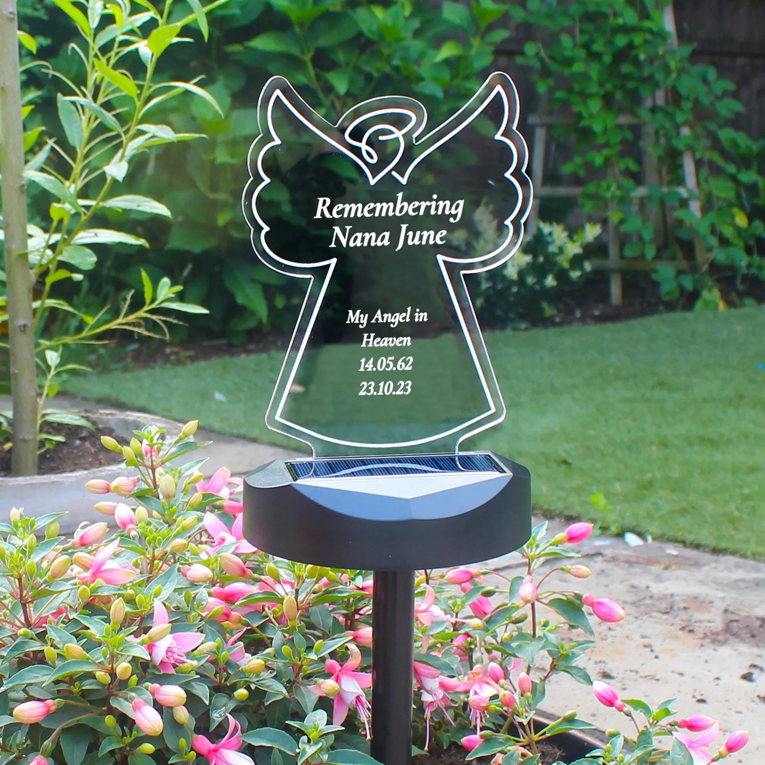 Personalised Angel LED Solar Light - Clear alternate view