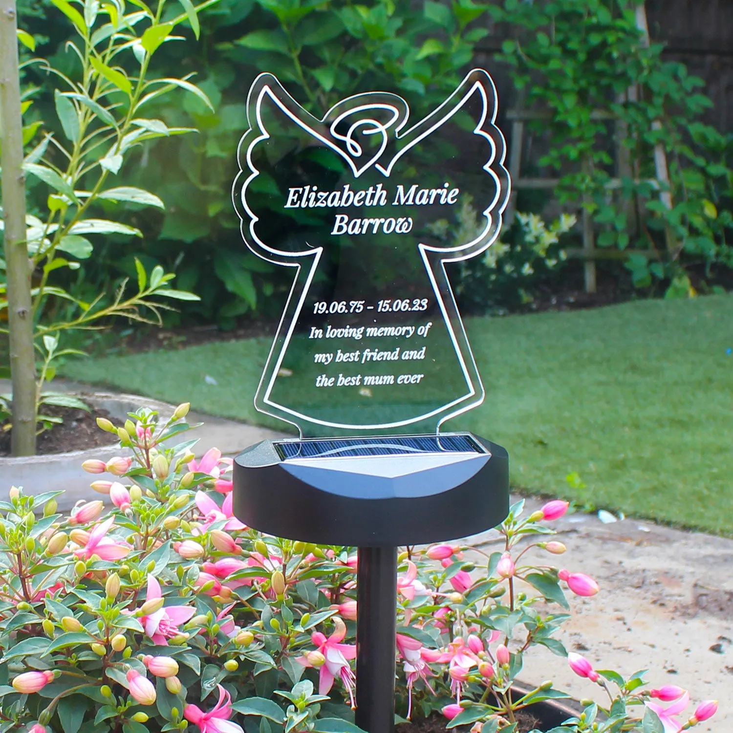 Personalised Angel LED Solar Light - Clear product