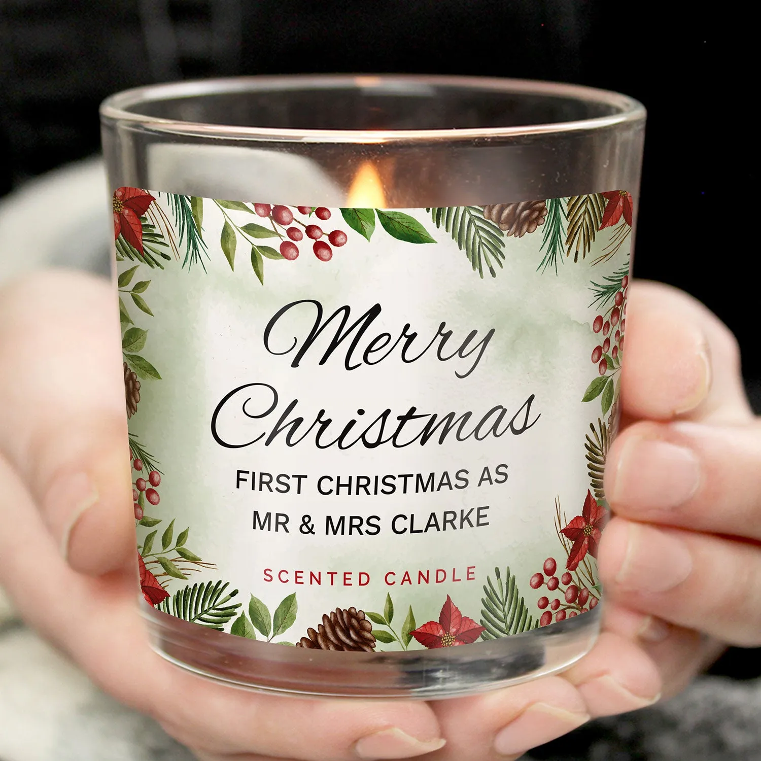 Personalised Christmas Scented Jar Candle - White by Julian Charles, alternate view