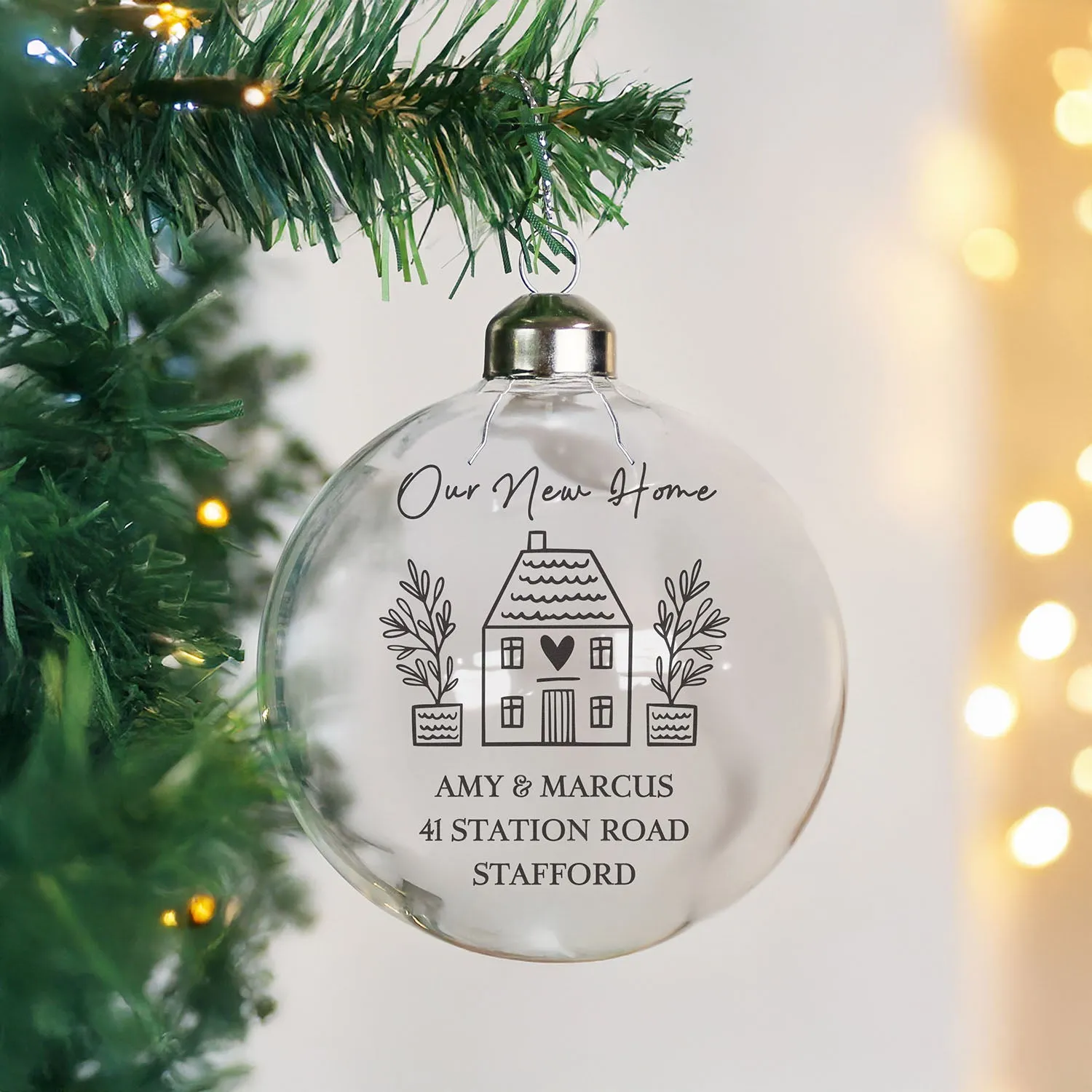Personalised Glass Bauble - Clear by Julian Charles, alternate view