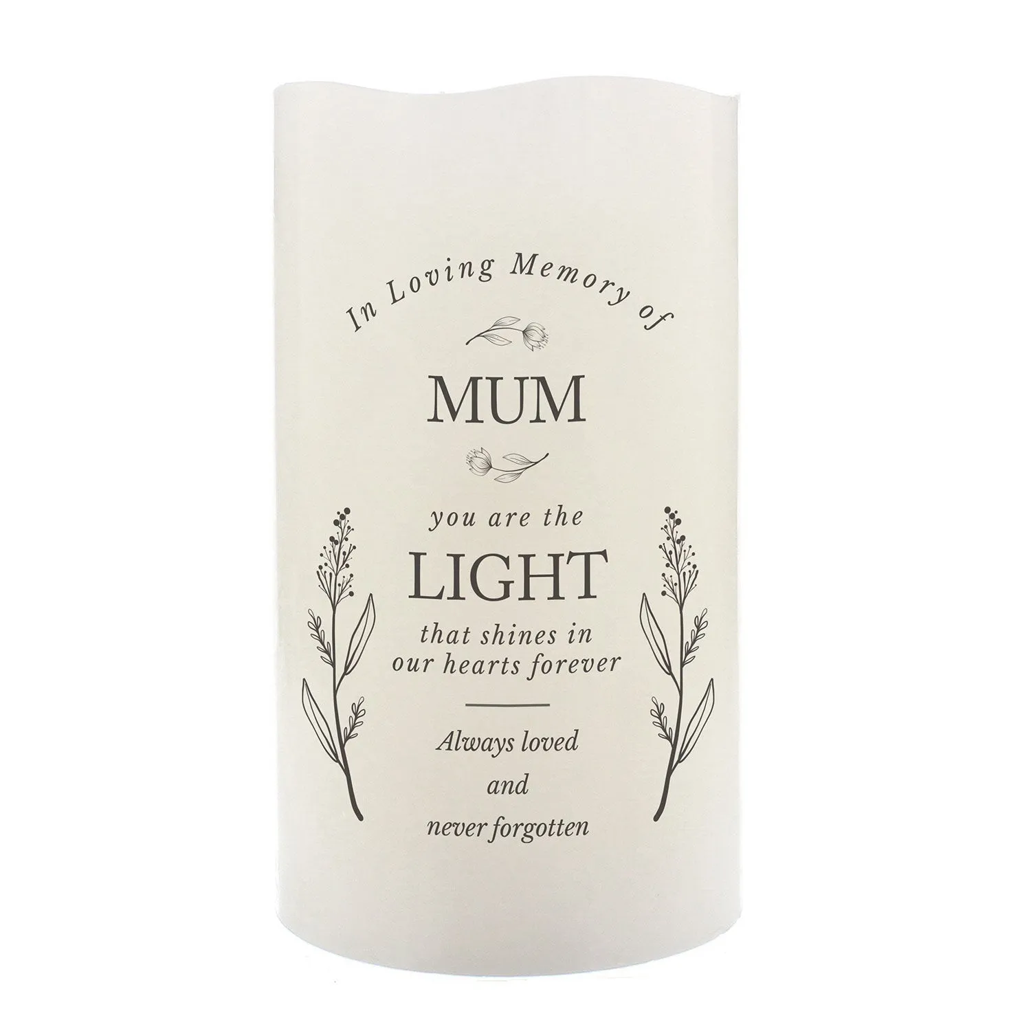 Personalised In Loving Memory Flameless LED Candle - White product