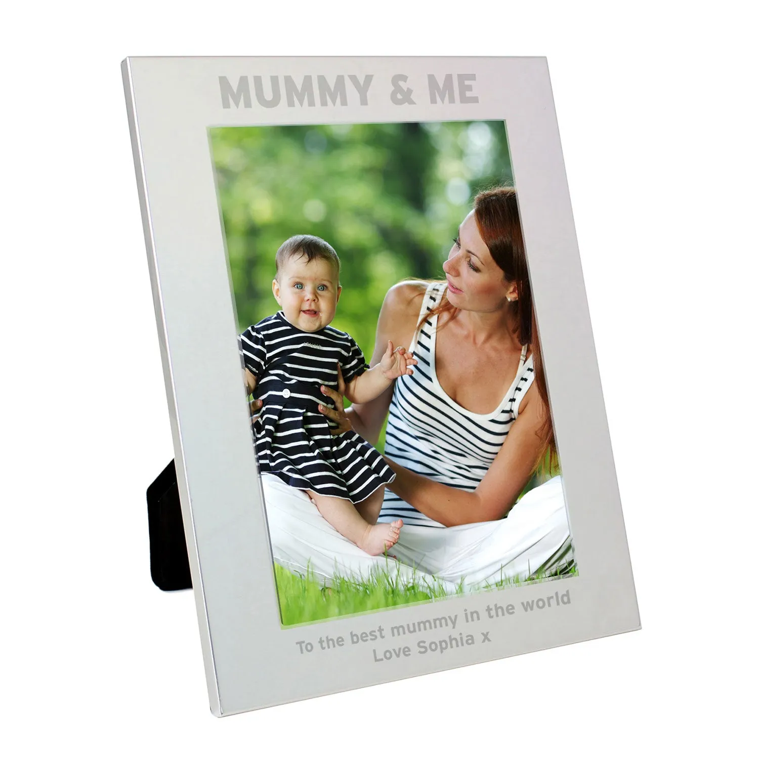 Personalised Mummy & Me Picture Frame - Silver, Aluminium product