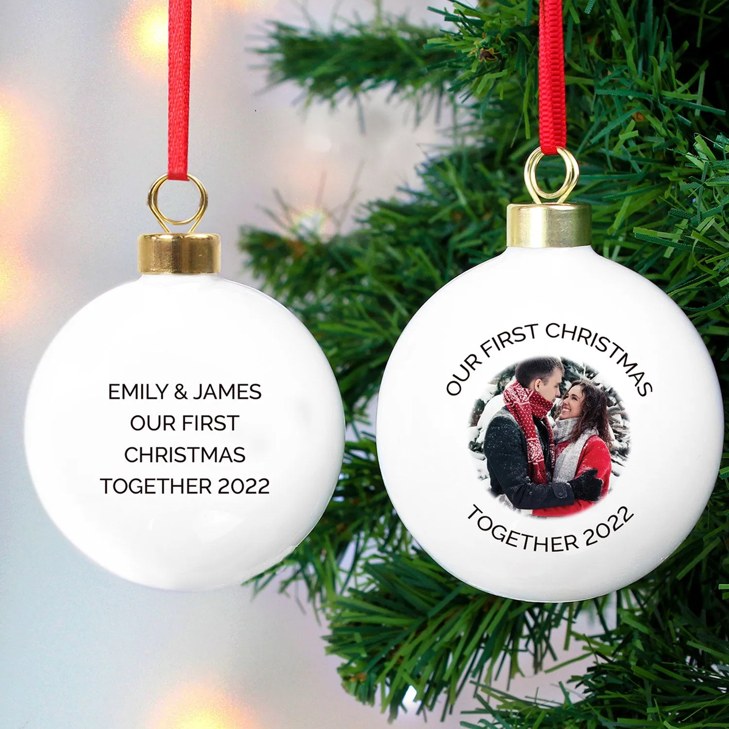 Personalised Photo Bauble - White by Julian Charles
