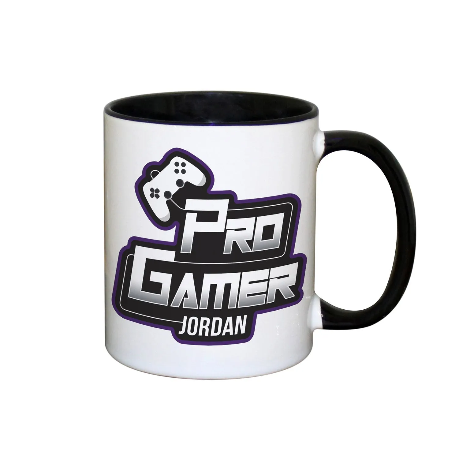 Personalised Pro Gamer Ceramic Mug - White, Black product