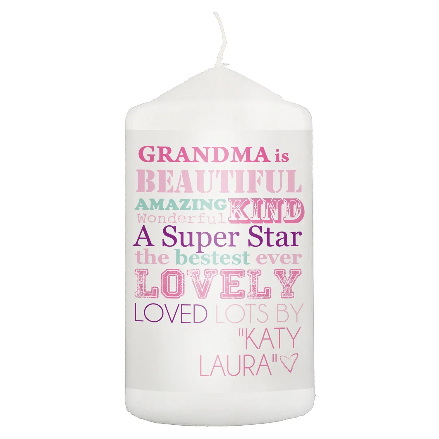 Personalised She Is Candle - White product