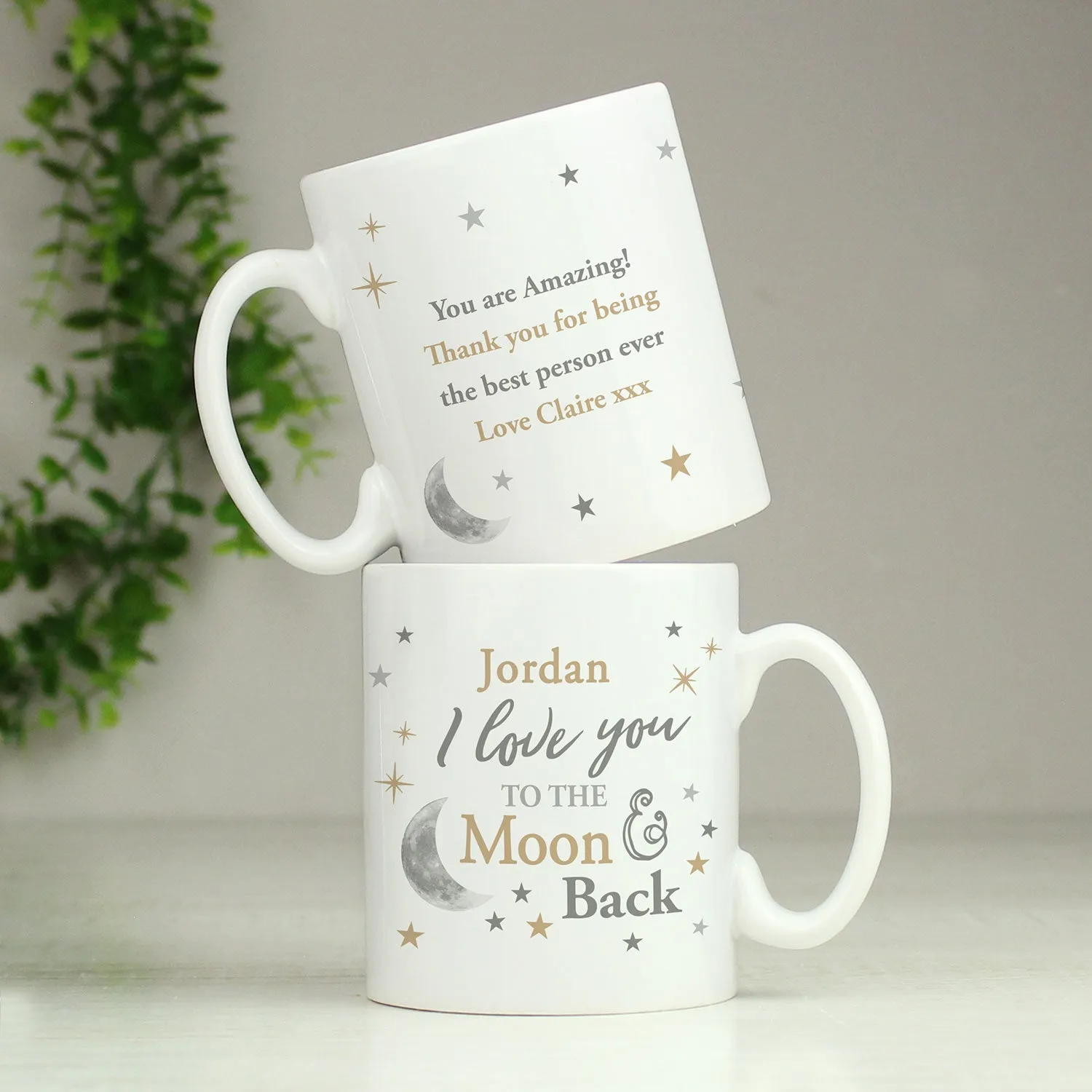 Personalised To The Moon & Back Mug - White product