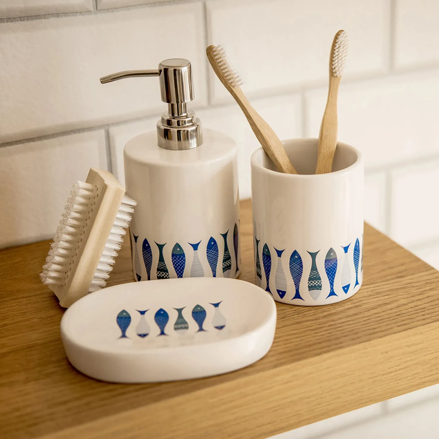 3-Piece Bathroom Set - White, Dolomite product