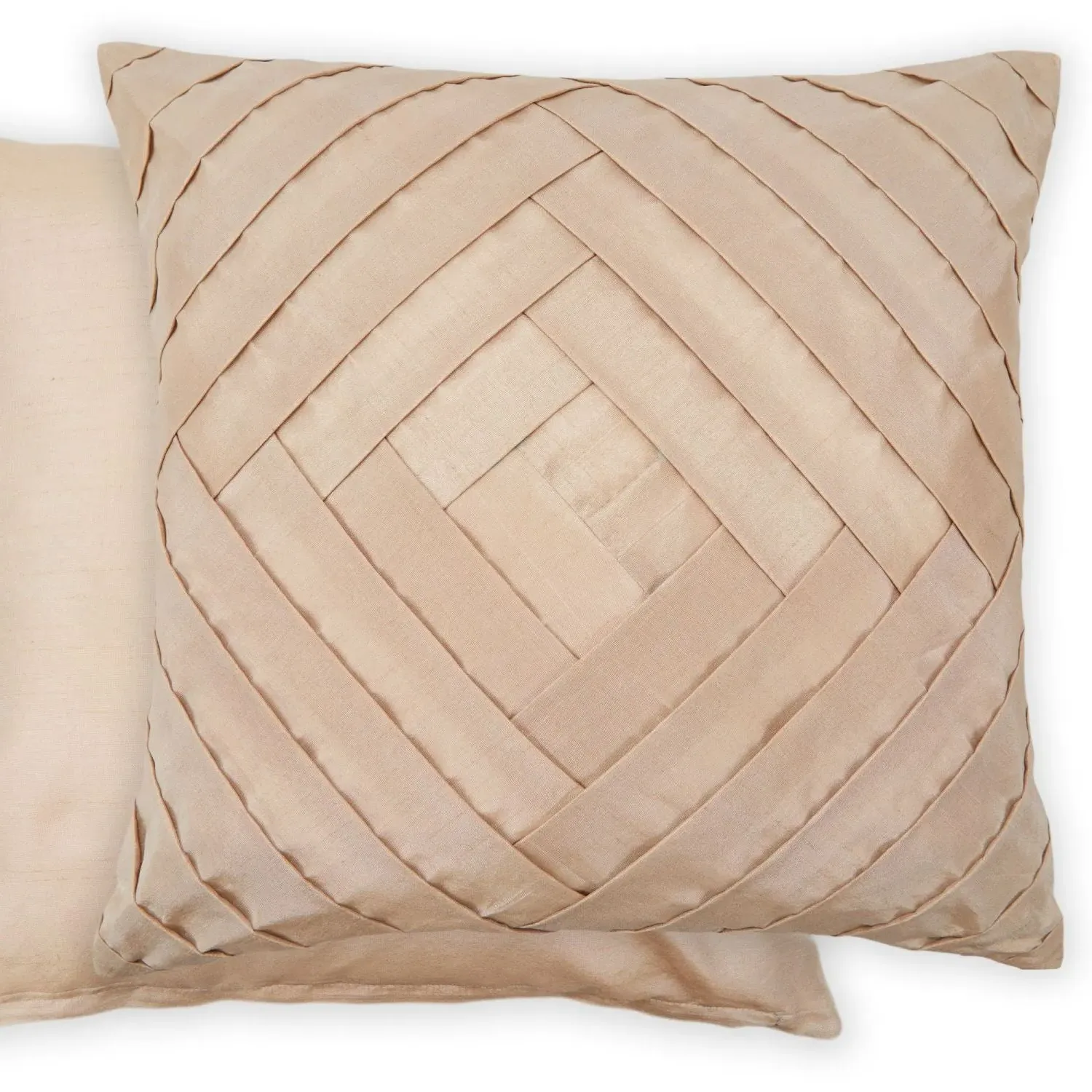 Pleated Cushion Cover Pair - Taupe, Sateen